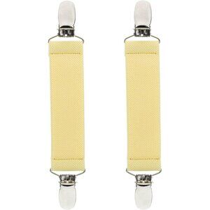 Hold’Em 1” Boot Straps Leg Pant Stirrup Elastic Extra Heavy Clips - Light Yellow